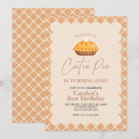 Süsse Kürbiskuchen Herbst kariert Erster Geburtsta