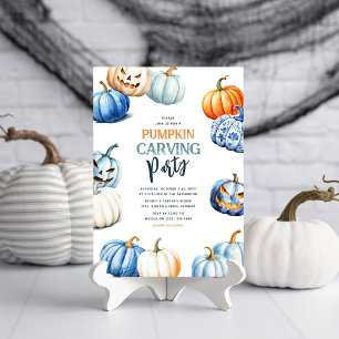 Süße Kürbisschnitzparty Halloween Einladung