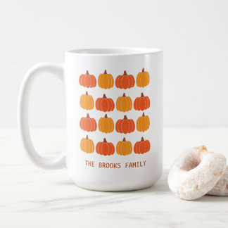 Süße Kürbisse Personalisierte Familie Erntezeit Kaffeetasse