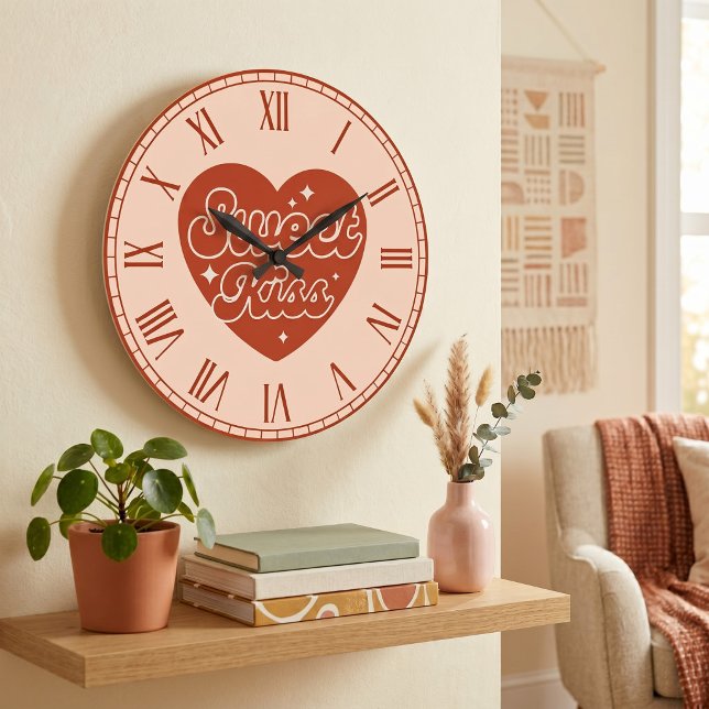 Süße Kussuhr Große Wanduhr (Von Creator hochgeladen)