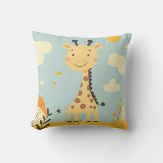 Süße lächelnde Giraffe Babu-Nursery-Homedekoration Kissen
