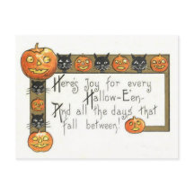 Süße lächelnde Jack O Lantern-Schwarze Katze