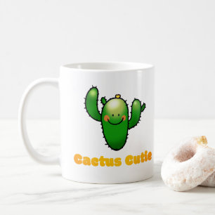 Süße lächelnde Kaktus-Illustration Kaffeetasse