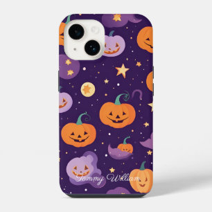 Süße lächelnde Kürbisse für Halloween iPhone 14 Hülle