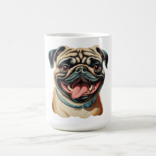 Süße lächelnde Mops-Hundliebhaber-Tasse Kaffeetasse
