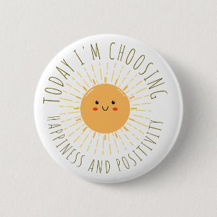 Süße lächelnde Sonne Button