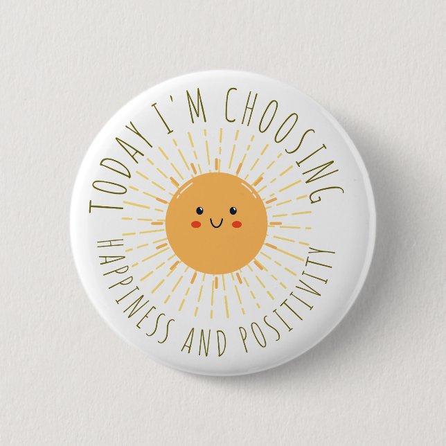 Süße lächelnde Sonne  Button (Vorderseite)