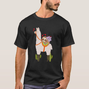 Süße Lama Faultier Koala Valentinstag Muttertag T-Shirt