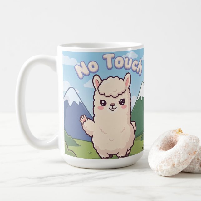 Süße Lama  Kaffeetasse (Mit Donut)