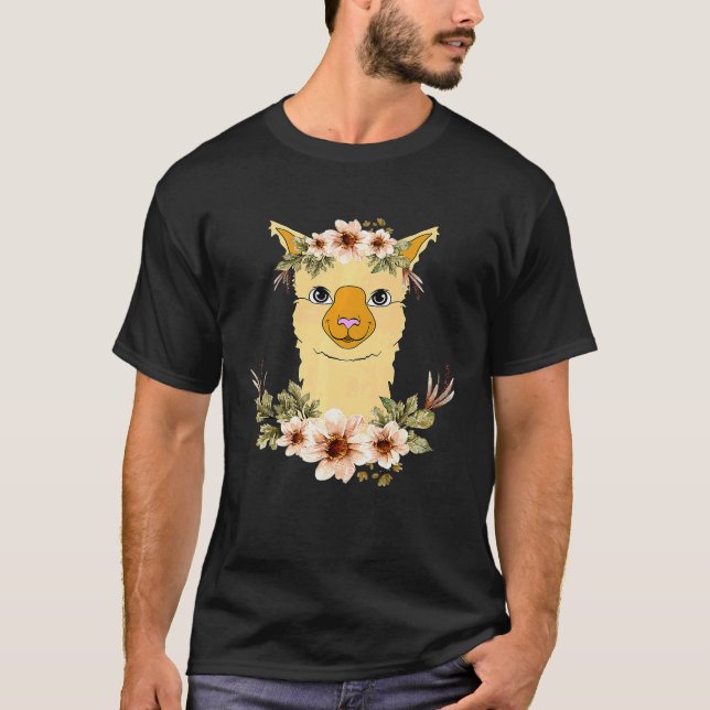 süße Lama Premium T-Shirt (Vorderseite)