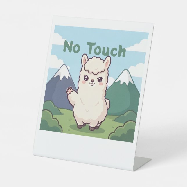 Süße Lama  Sockelschild (Vorderseite)