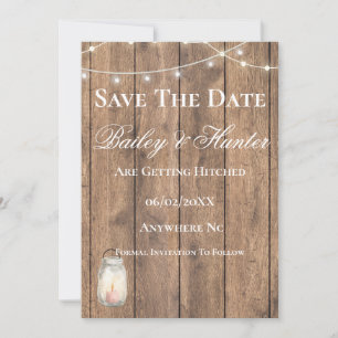 Süße ländliche Hochzeit - Save the Date Karte   Ru