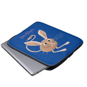 Süße Langohren-Springmaus Cartoon-Illustration Laptopschutzhülle