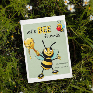 Süße 'Lasst uns Bienenfreunde sein' Klassenzimmer Feiertagspostkarte