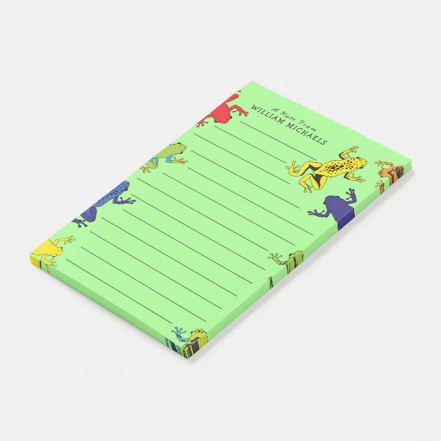 Süße Laubfrösche für Kinder Post-it Klebezettel (angewinkelt)