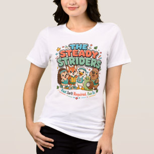 Süße Laufclub-Tierfreunde der Steady Striders Tri-Blend Shirt