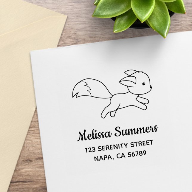 Süße Laufende Fuchs Adresse Gummistempel (Von Creator hochgeladen)