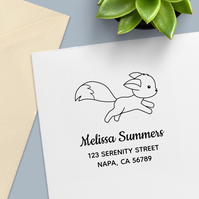 Süße laufende Fuchs Adresse Permastempel (Von Creator hochgeladen)