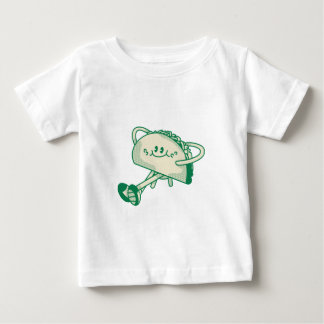 Süße laufende grüne Taco-Maskottchenfigur Baby T-shirt