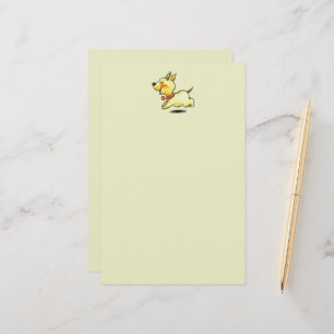 Süße Laufende-Hund-Illustration für Hunde-Liebhabe Briefpapier