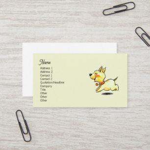 Süße laufende Welpenhund-Illustration Visitenkarte