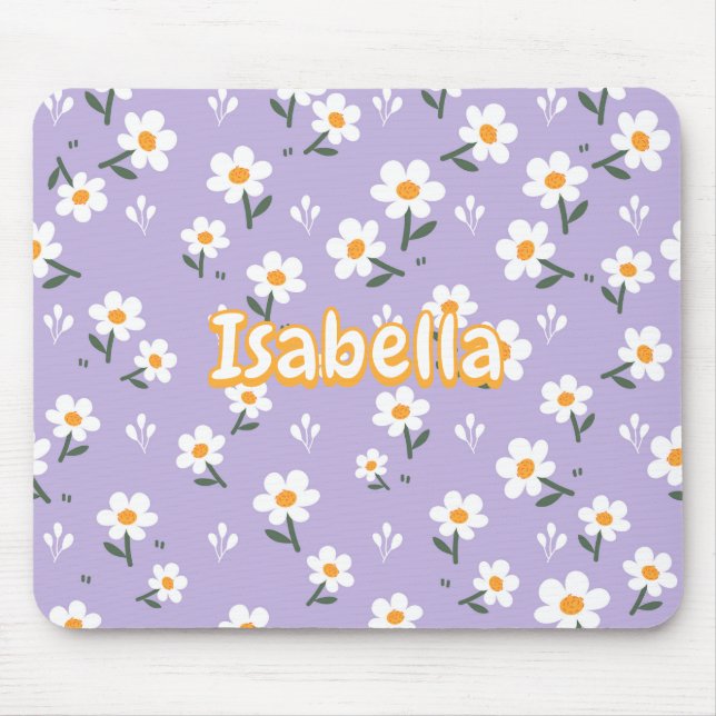 Süße Lavendel-Gänseblümchen-Mauspad für den Frühli Mousepad (Vorne)