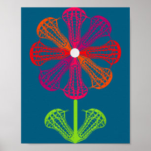 Süße Lax-Mädchen Lacrosse Spielerin Stock . Mädche Poster