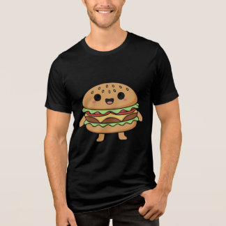 Süße Lebensmittel-Charakterillustration (lächelnde Tri-Blend Shirt