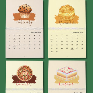 Süße Lebensmittel-Kunst-Wandkalender für die Küche Kalender