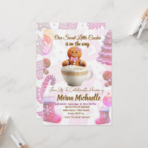 Süße Lebkuchen-Cookie-Baby-Shower-Einladung Einladung
