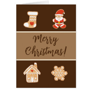 Süße Lebkuchen Vintage-Weihnachtskarte