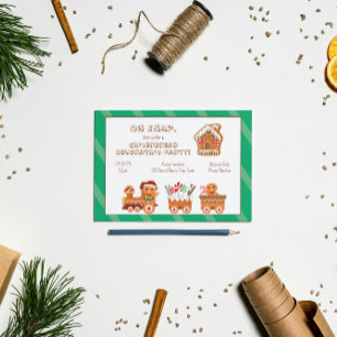 Süße Lebkuchen-Weihnachtseinladung Einladung