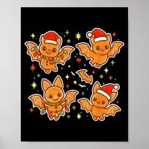 Süße Lebkuchenfledermäuse Soky Weihnachtsplätzchen Poster