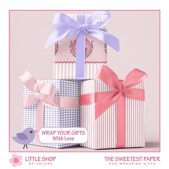 Süße Leckereien Cupcake Valentinstag Geschenkpapier Set (Von Creator hochgeladen)