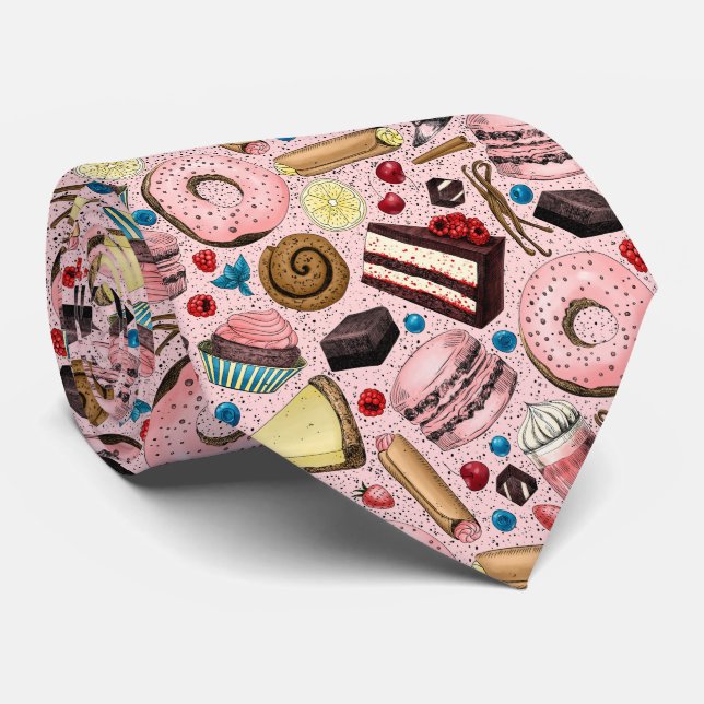 Süße Leckereien in Rosa Krawatte (Gerollt)