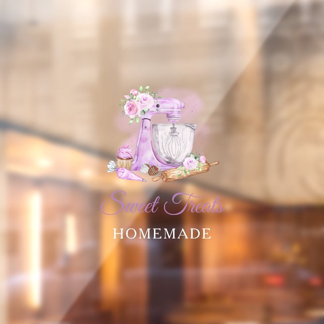 Süße Leckereien Lila Fensteraufkleber (Blatt 2)