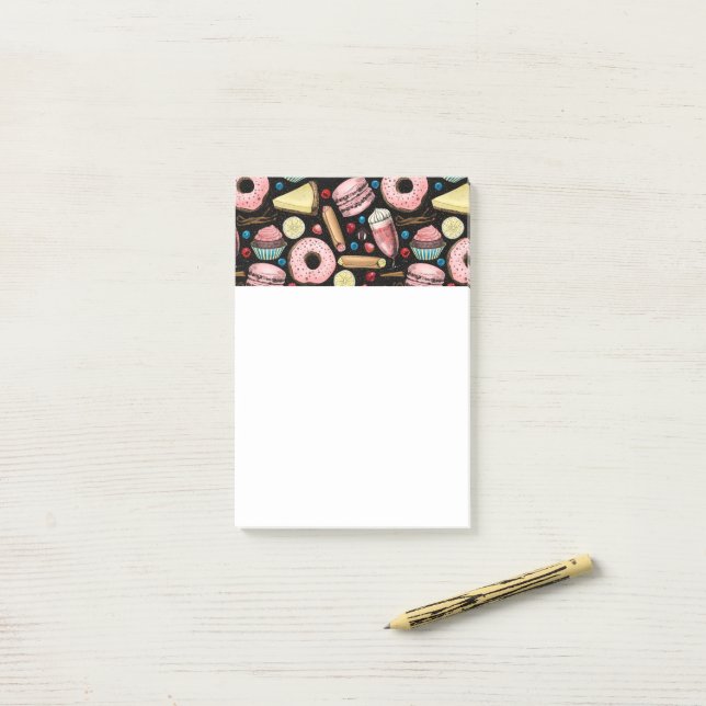 Süße Leckereien Post-it Klebezettel (Auf Schreibtisch)