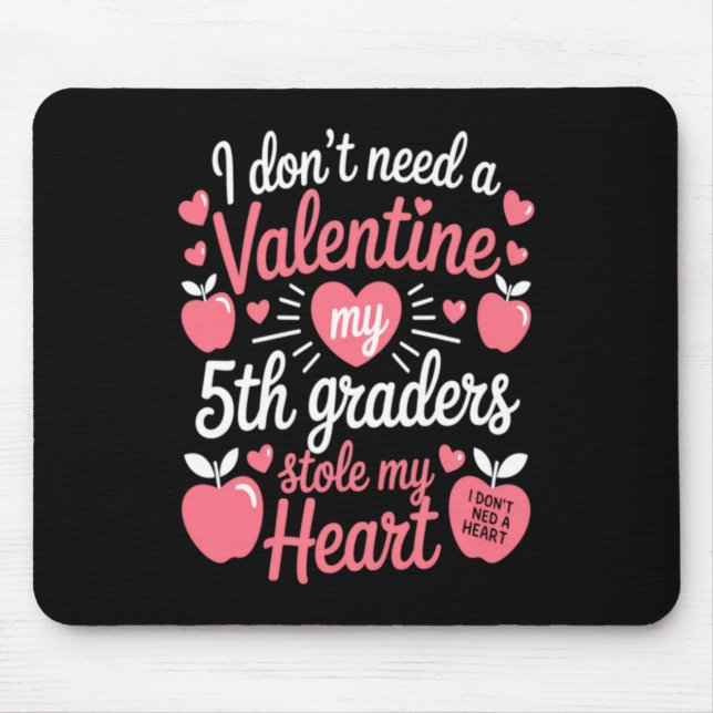 Süße Lehrer Valentinstag Mousepad (Vorne)