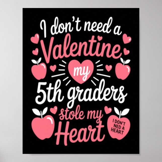 Süße Lehrer Valentinstag Poster (Vorne)