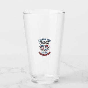 Süße Lehrerin Feuerwerk Vintage 4. Juli Sch Glas