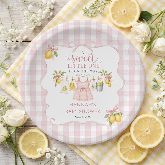 Süße Lemon Baby Shower Pappteller (Von Creator hochgeladen)