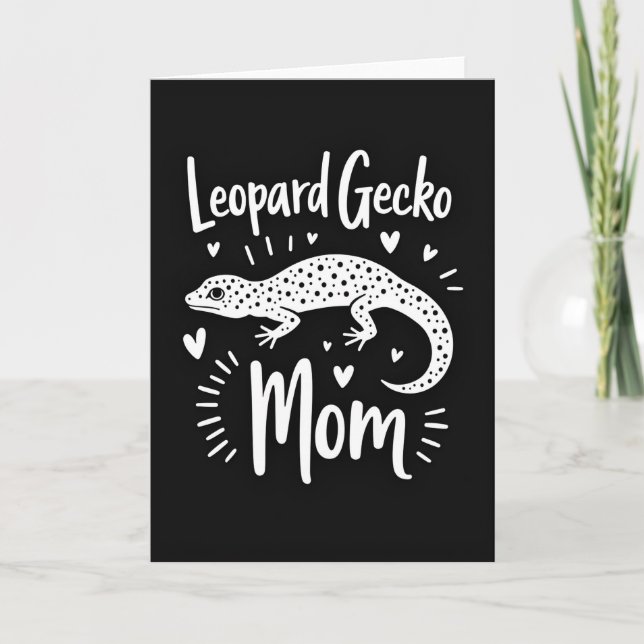 Süße Leopardgecko-Mama-Karte Karte (Vorderseite)