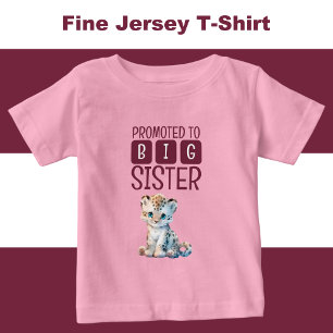 Süße Leopardin große Schwester rosa Baby T-shirt