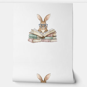 Süße Lesebunny-Brille Bücher Bücherwurm Leser T Tapete