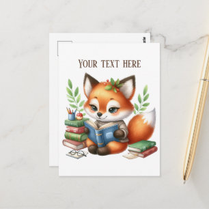 Süße Leseliebhaber individuell anpassbar Postkarte