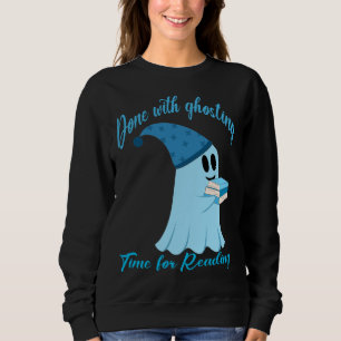 Süße lesende Geist-Illustration – Bücherliebhaber Sweatshirt