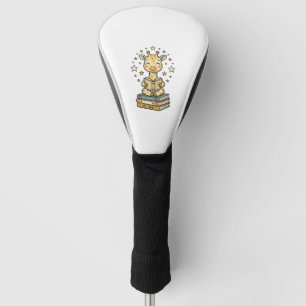 Süße lesende Giraffe Buchliebhaber Vintage-Shirt D Golf Headcover