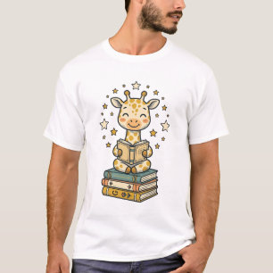 Süße lesende Giraffe Buchliebhaber Vintage-Shirt D T-Shirt