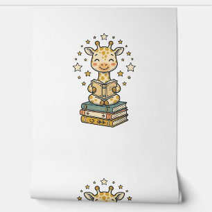 Süße lesende Giraffe Buchliebhaber Vintage-Shirt D Tapete