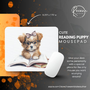 Süße lesende Hundemäuseunterlage Mousepad